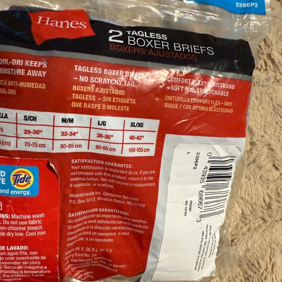 Hanes Sport Styling Boxer Briefs - Blue and Red - Picture 2 of 6